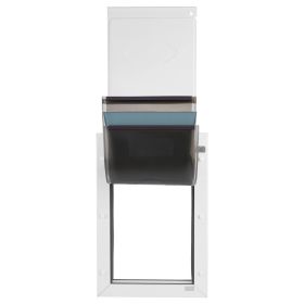 Pet Door, Large, with Three Magnetic Flaps and Metal Frame, Strong and Weatherproof Dog Door for Interior and Exterior Doors, Easy to Install