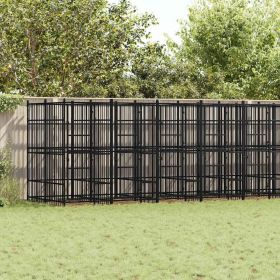 Dog Kennel Black Powder-coated steel Extra Large Durable
