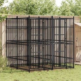 Outdoor Dog Kennel Steel 39.7 ftÂ²
