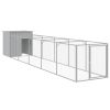 Dog House Light Grey Galvanized Steel Large Heavy Duty