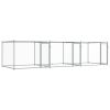 Dog Cage Grey Galvanized Steel 19.7 x 6.6 x 4.9 ft Sturdy