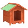 Dog Kennel Brown Solid Pine Wood 25.6x25.6x24.2 in Durable