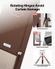 Dog Door for Sliding Glass Door, 75 7/8 to 80 11/16 in Adjustable Height, Aluminum Alloy Frame with Rotating Hinges, Lock Design