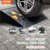 Rubber Curb Ramp 4.25" Rise Height Sidewalk Curb Ramp, 11.8" Width 19.7" Length Driveway Ramp for Curb, 15T Heavy Duty Rubber Ramp for Forklifts