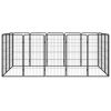Dog Playpen Black Powder-coated steel Expandable Dog Playpen