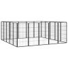 Dog Playpen Black Powder-coated steel Dog Playpen Rectangular