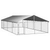 Outdoor Dog Kennel with Roof 236.2"x118.1"x59.1