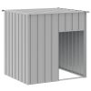 Dog House Light Grey Galvanized Steel 43.3x40.6x42.9 in Durable
