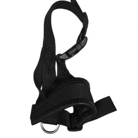 Dog Mouth Cover Nylon Anti Bite Anti Barking Drinkable Water Adjustable And Breathable (Option: Black-S)